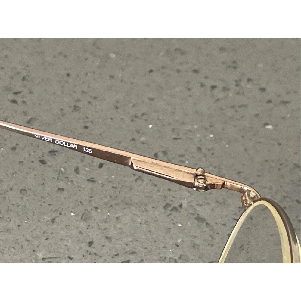 Silver Dollar Eyeglasses Nicky Col #1 Frames Only Gold 53-18-135 Bronze round